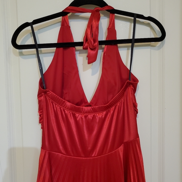My Michelle Red Halter Top Dress - Picture 6 of 12